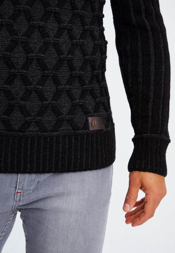 Leif Nelson Strickpullover Grobstrick mit Schalkragen Heißer Verkauf
