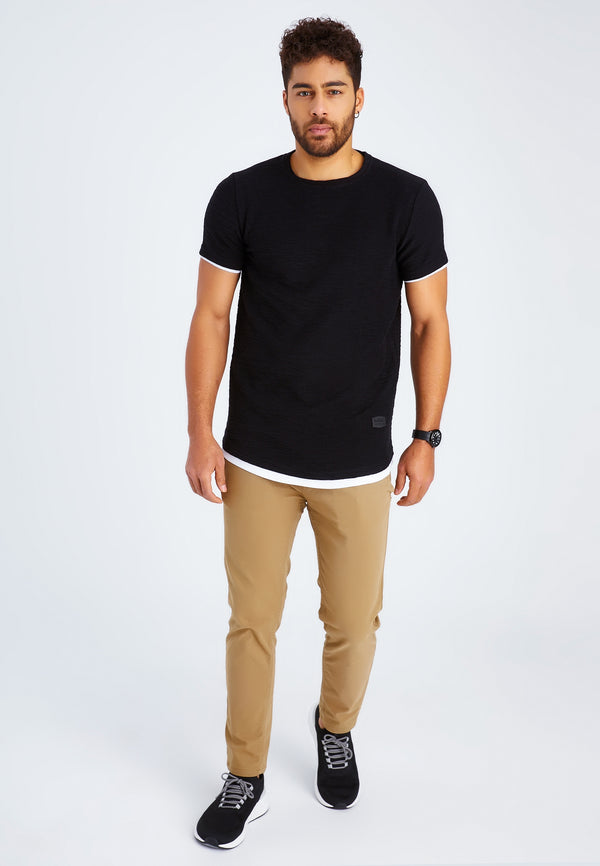 Leif Nelson Rundhals-Shirt Top Angebot