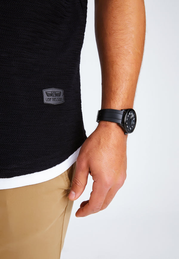 Leif Nelson Rundhals-Shirt Top Angebot