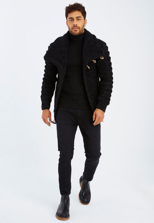 Leif Nelson Strickpullover Grobstrick mit Schalkragen Saisonale Angebote