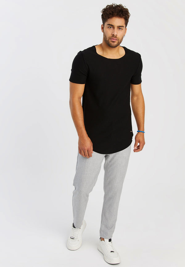 Leif Nelson Rundhals-Shirt Feinstrick Sonderangebote