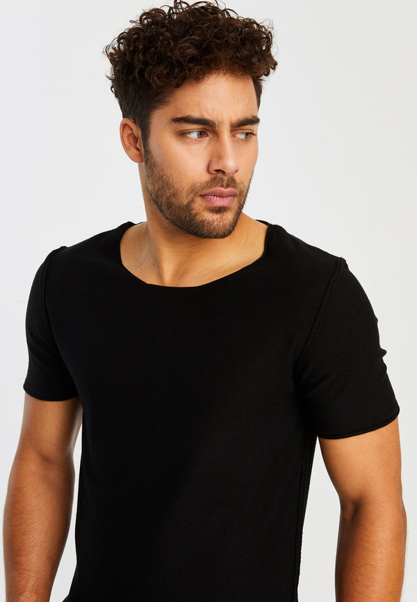 Leif Nelson Rundhals-Shirt Feinstrick Sonderangebote