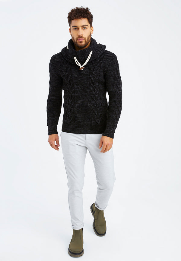 Leif Nelson Grobstrick Rollkragenpullover Super Sparpreis