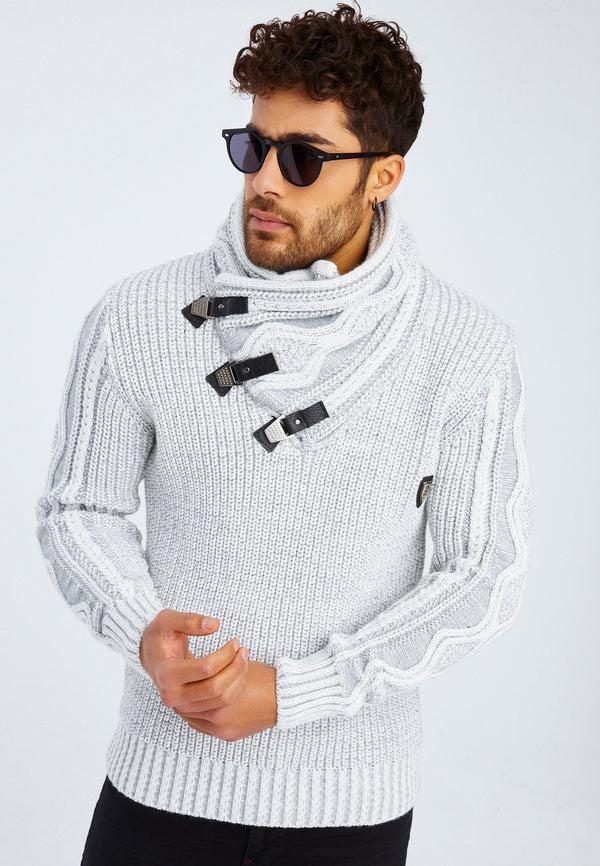 Leif Nelson Strickpullover Grobstrick mit Schalkragen Riesige Rabatte