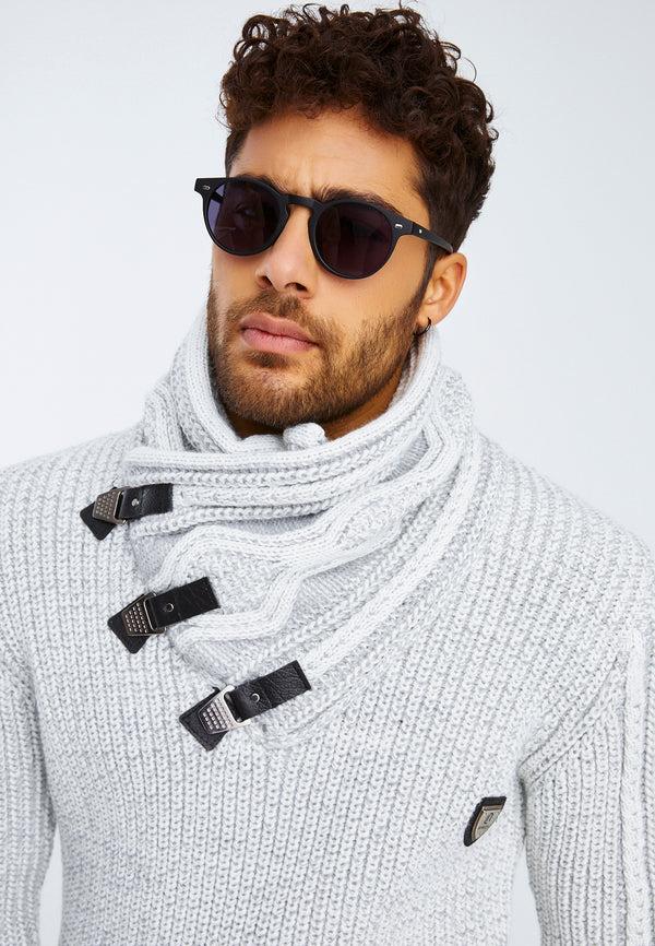 Leif Nelson Strickpullover Grobstrick mit Schalkragen Riesige Rabatte