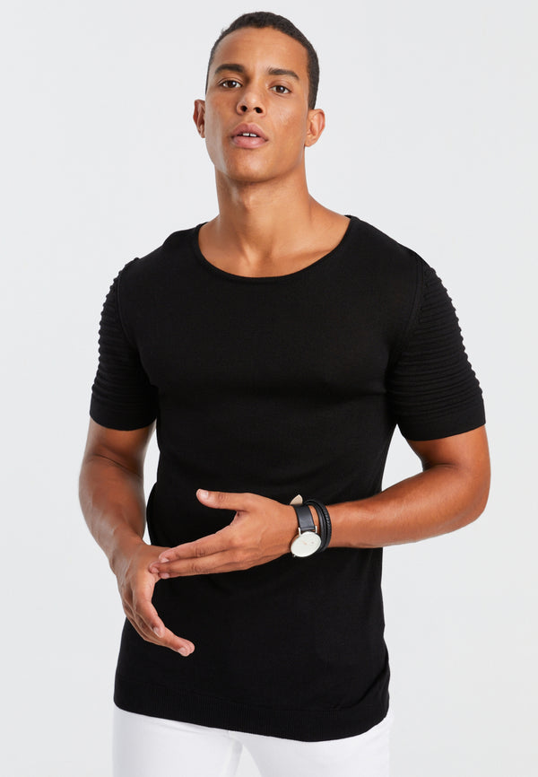 Leif Nelson Rundhals-Shirt Feinstrick Verkauf