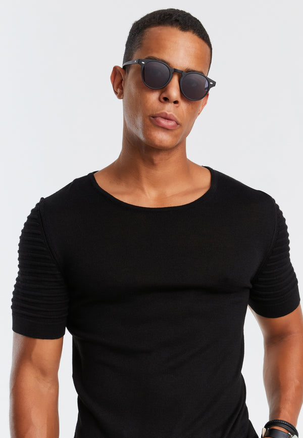 Leif Nelson Rundhals-Shirt Feinstrick Verkauf