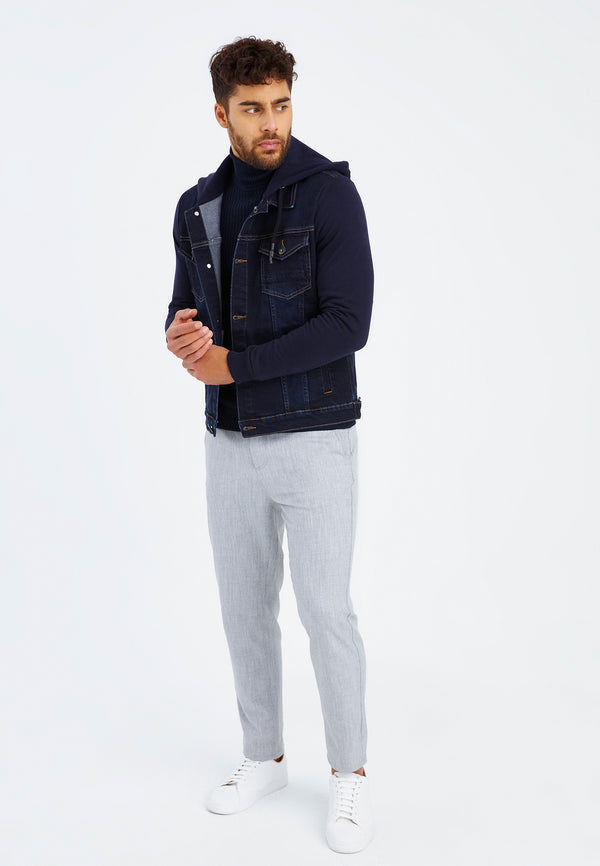 Leif Nelson Jeansjacke Kapuze Schlussverkauf