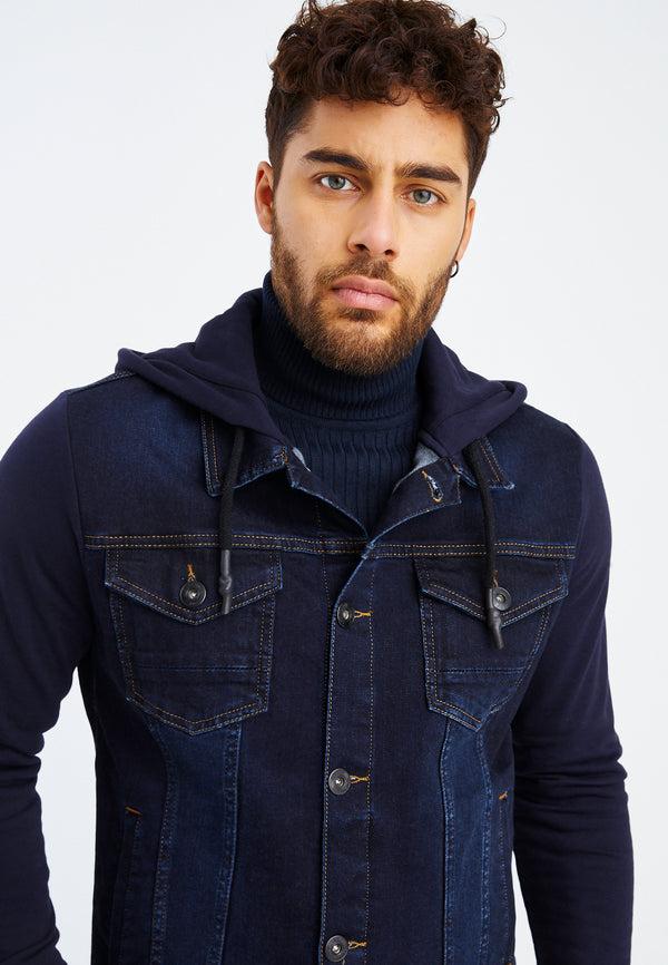 Leif Nelson Jeansjacke Kapuze Schlussverkauf
