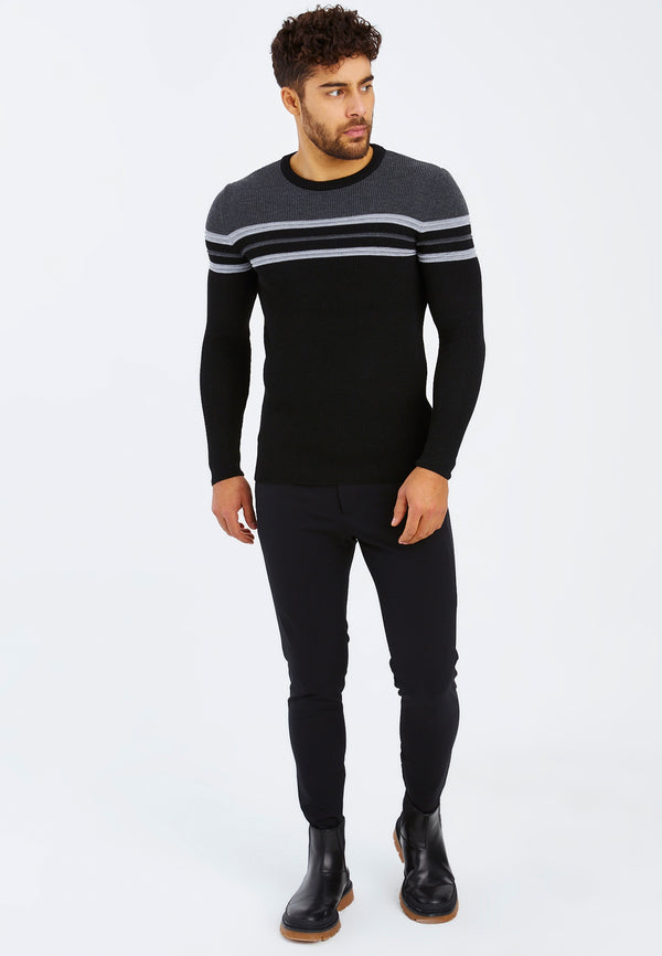 Leif Nelson Strickpullover Feinstrick Rundhals Zeitlich begrenztes Angebot