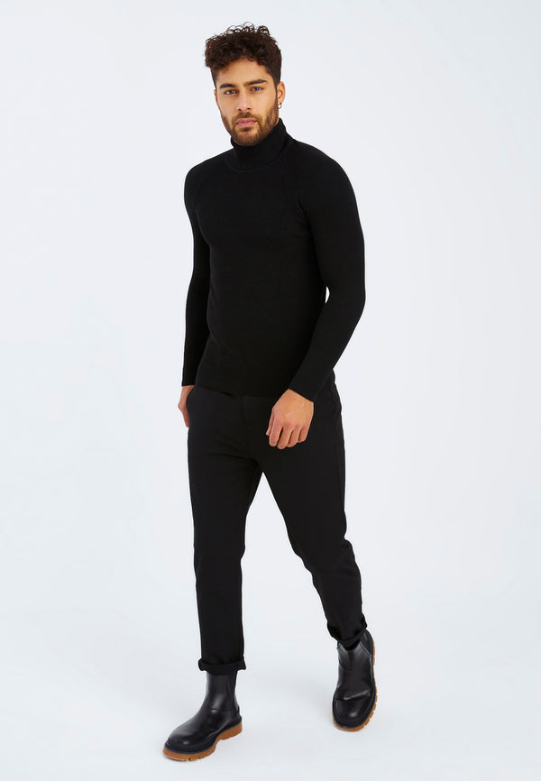Leif Nelson Feinstrick Rollkragenpullover Große Rabatte