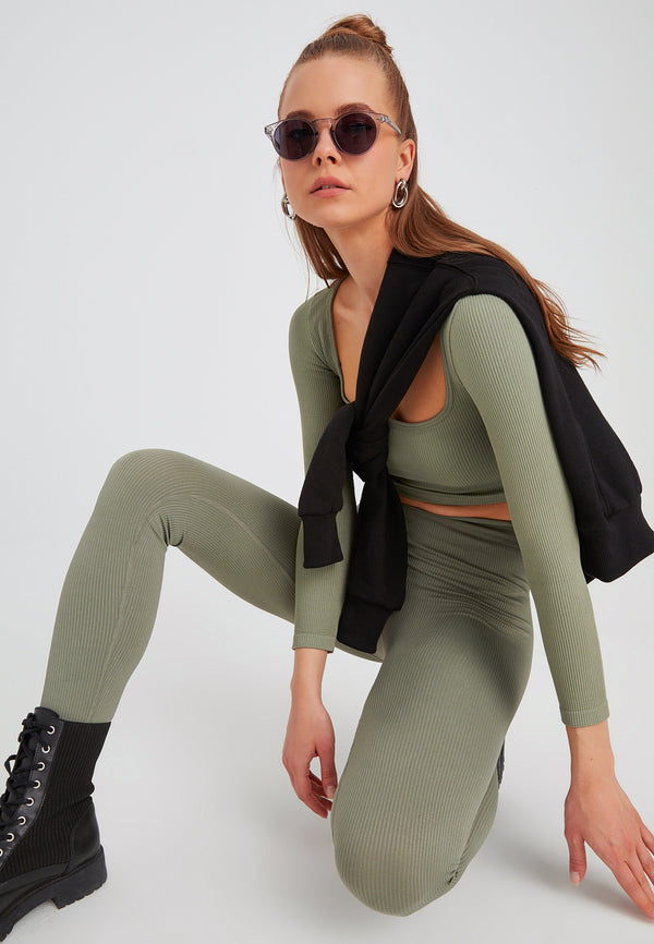 Leif Nelson Seamless Crop Top aermellos JETZT KAUFEN