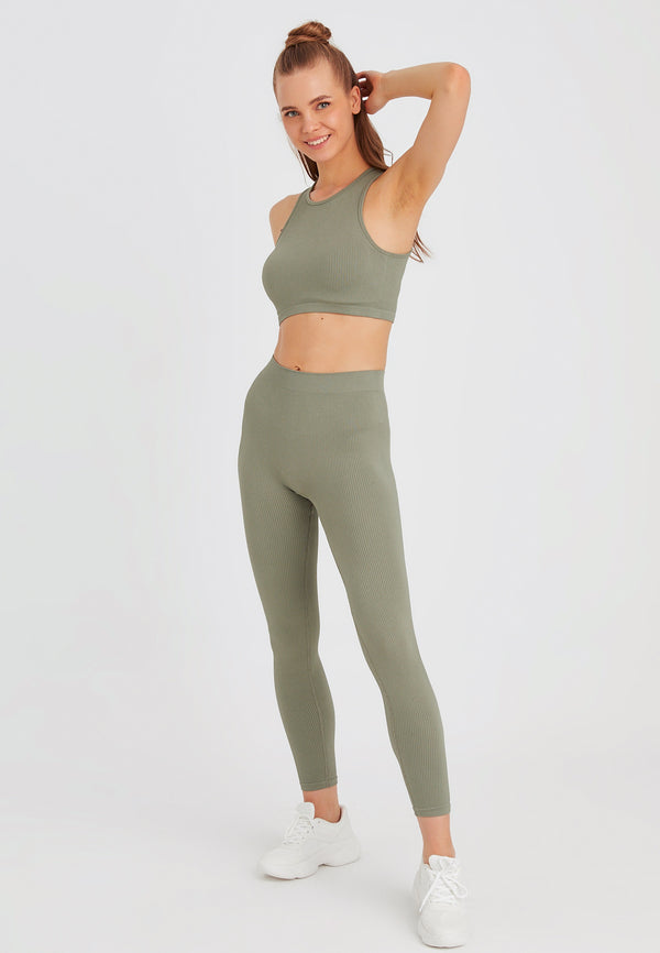 Leif Nelson Seamless Crop Top kurzarm Letzte 2 Tage