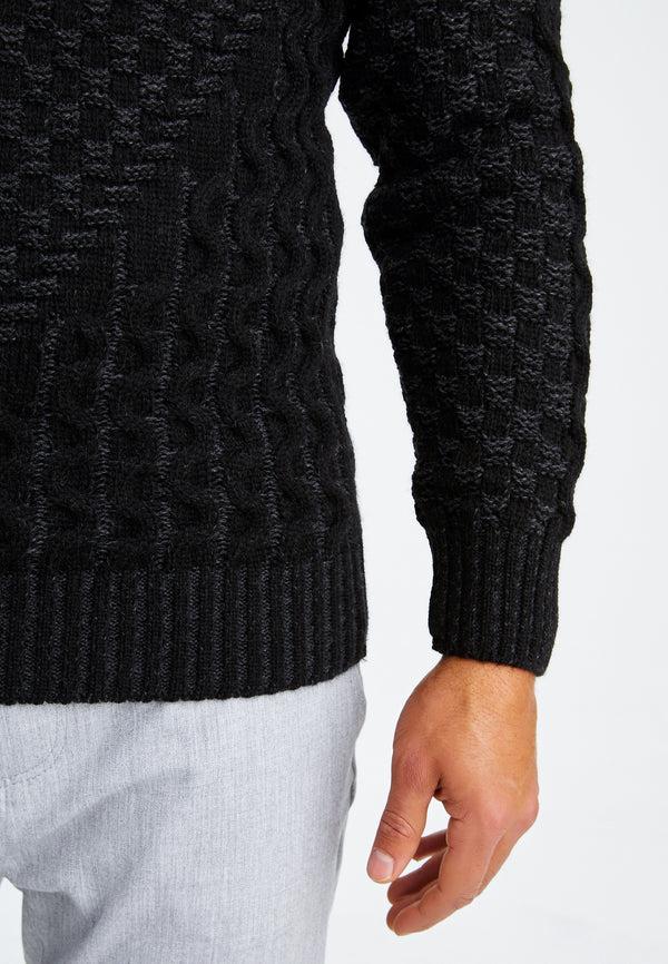 Leif Nelson Strickpullover Grobstrick mit Schalkragen Nur noch ein Tag übrig