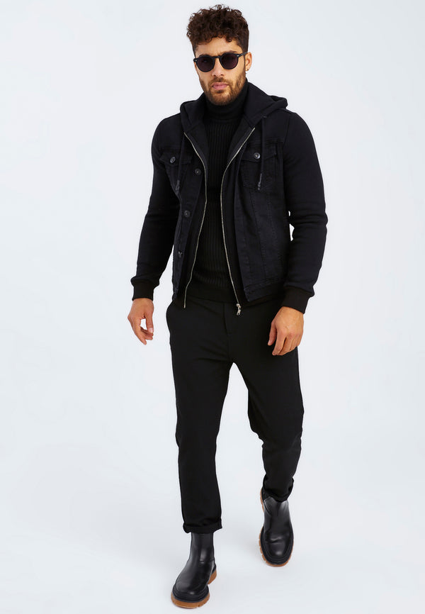 Leif Nelson Jeansjacke mit Kapuze Speichern exportieren