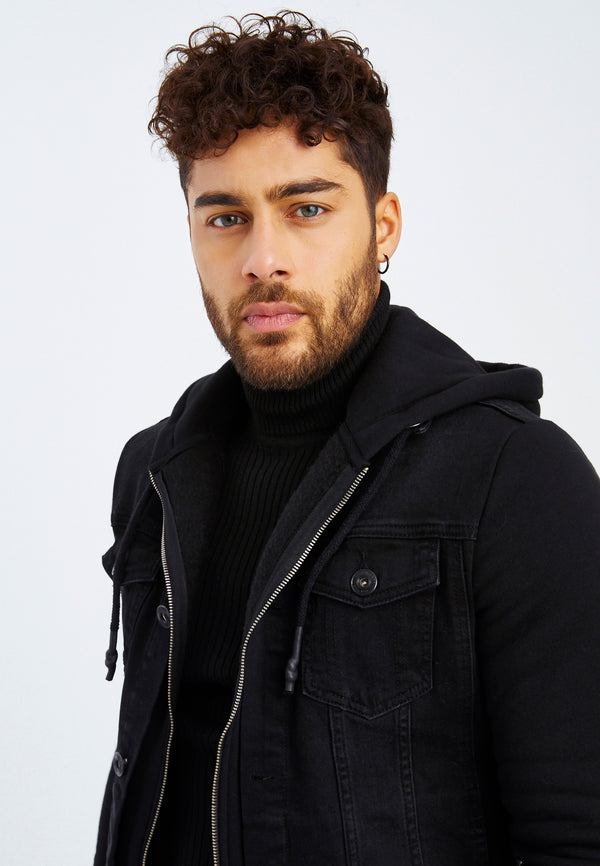 Leif Nelson Jeansjacke mit Kapuze Speichern exportieren
