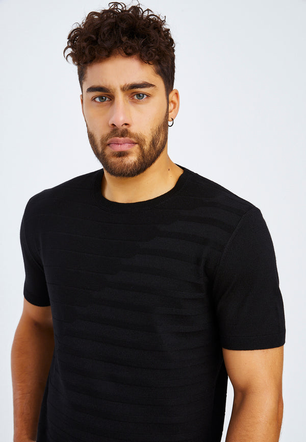 Leif Nelson Rundhals-Shirt Feinstrick Kostenloser Versand international