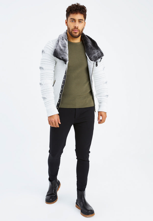 Leif Nelson Strickjacke mit Schalkragen Verkauf