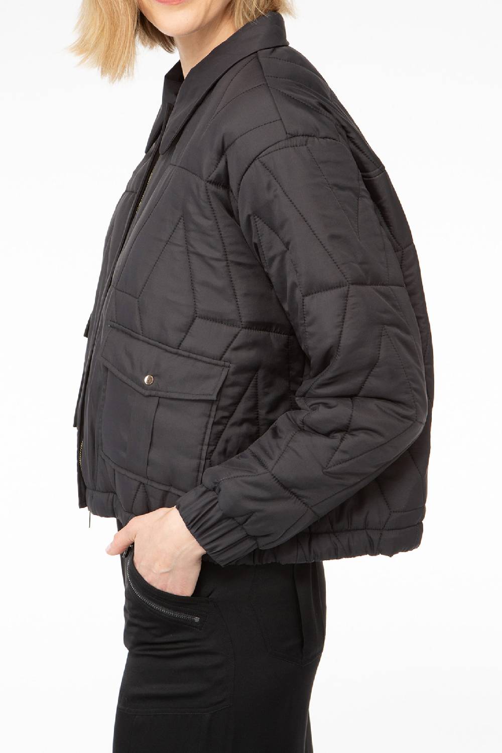 IVI GmbH PUFFER NYLON Jacke mit Signature Steppung schwarz Großer Ausverkauf