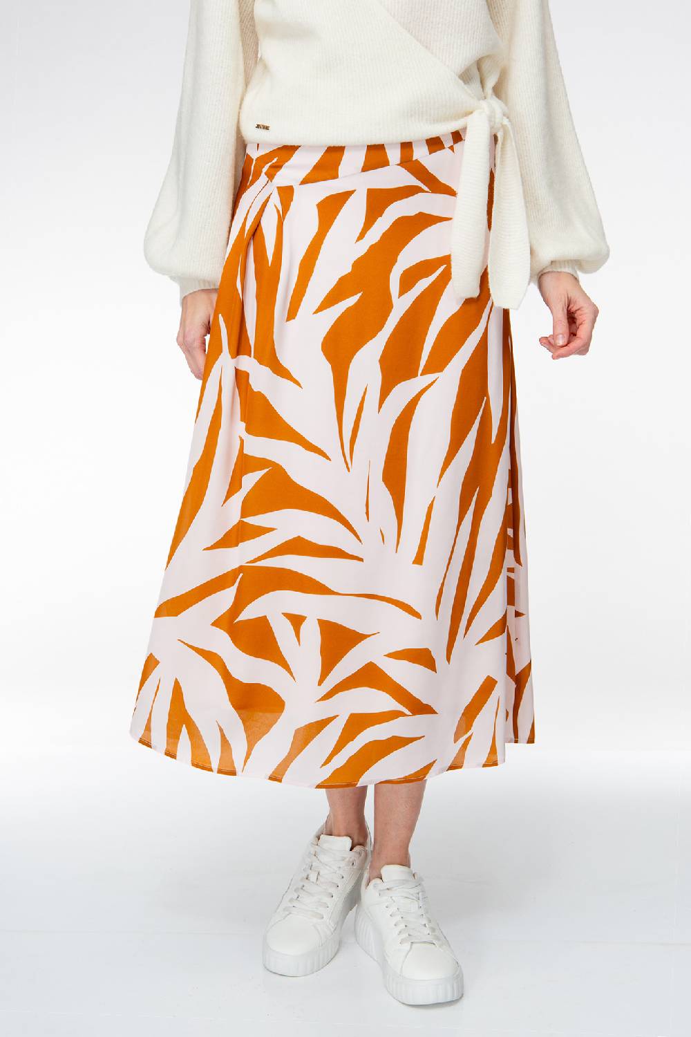IVI GmbH PALM LEAF AMBER Seidenrock mit Print Top Angebot