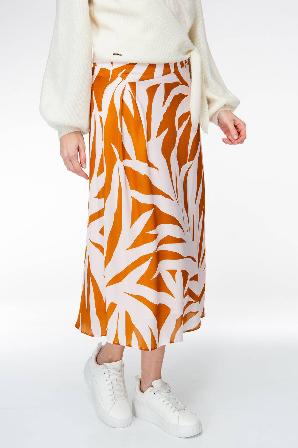 IVI GmbH PALM LEAF AMBER Seidenrock mit Print Top Angebot