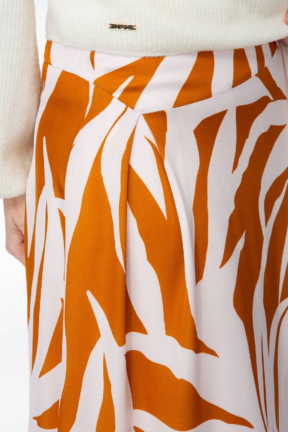 IVI GmbH PALM LEAF AMBER Seidenrock mit Print Top Angebot