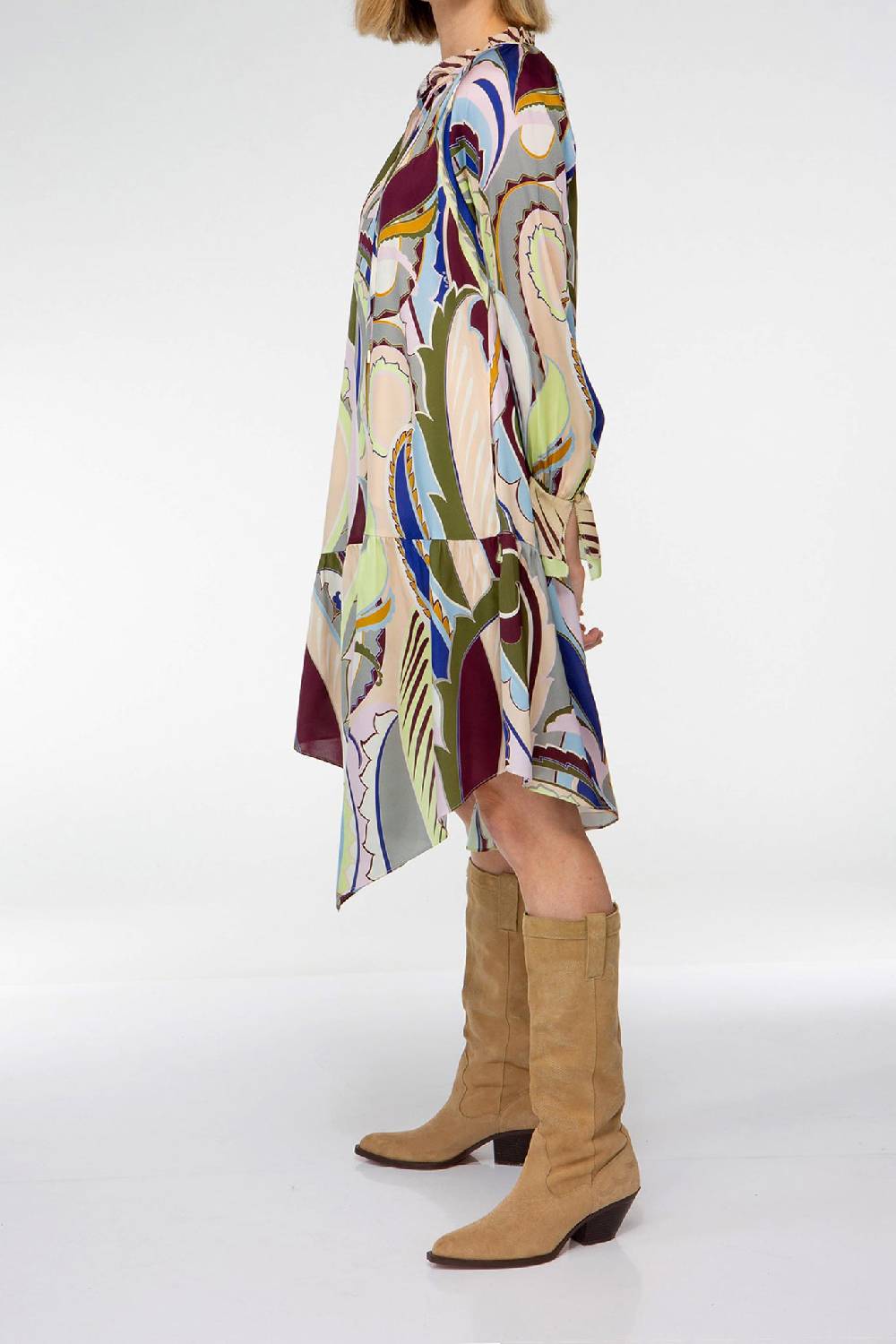 IVI GmbH LAS VEGAS Seidenkleid mit asymmetrischem Saum Blitzangebot