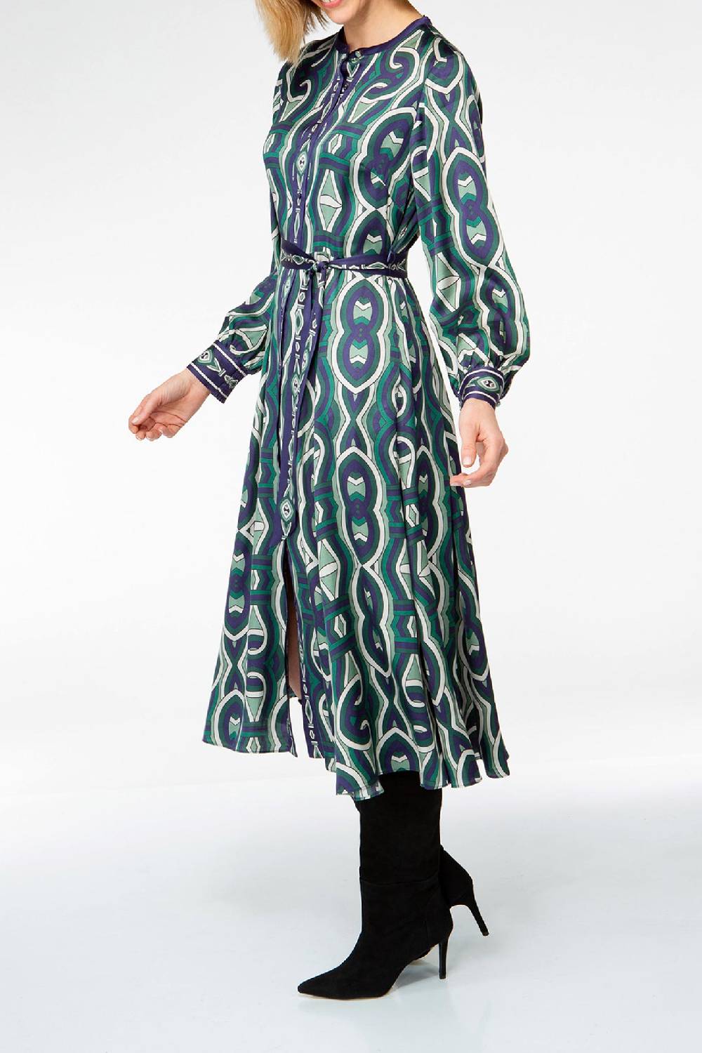 IVI GmbH GRACE Midi Kleid mit Print grün Große Rabatte