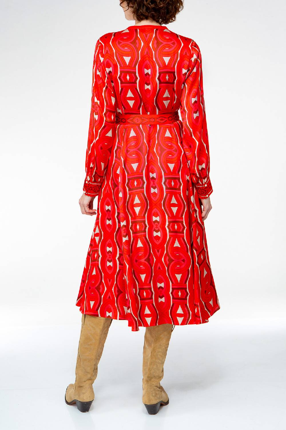 IVI GmbH GRACE Midi Kleid mit Print rot Bestseller