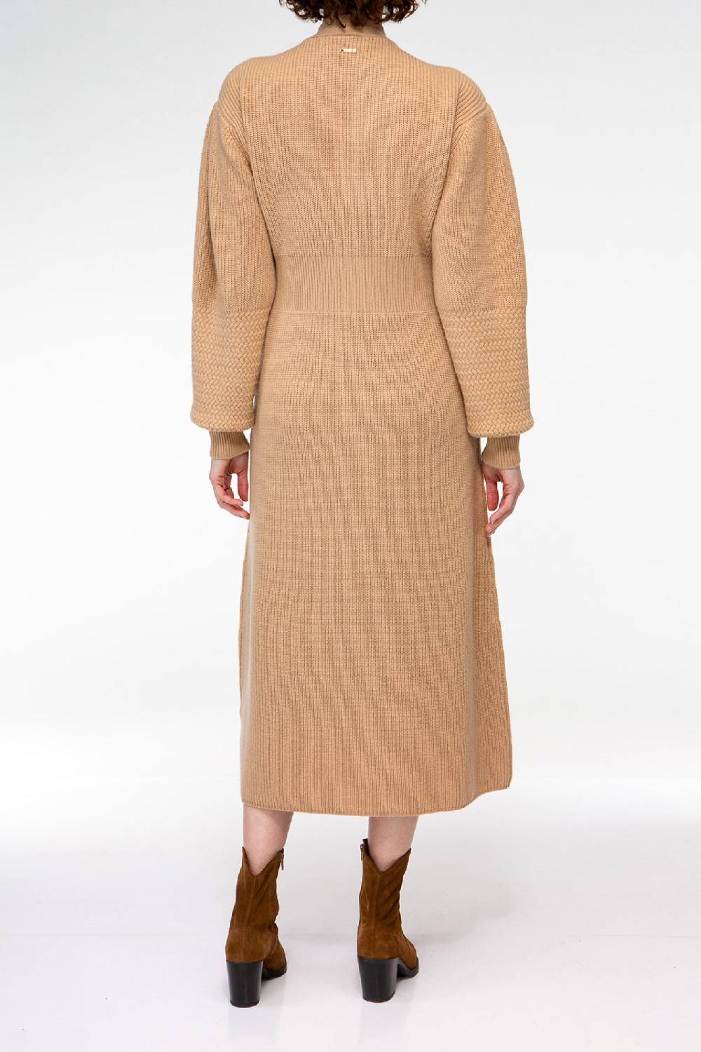 IVI GmbH SOLID KNIT Kleid im Struktur-Mix camel Tägliche Deals