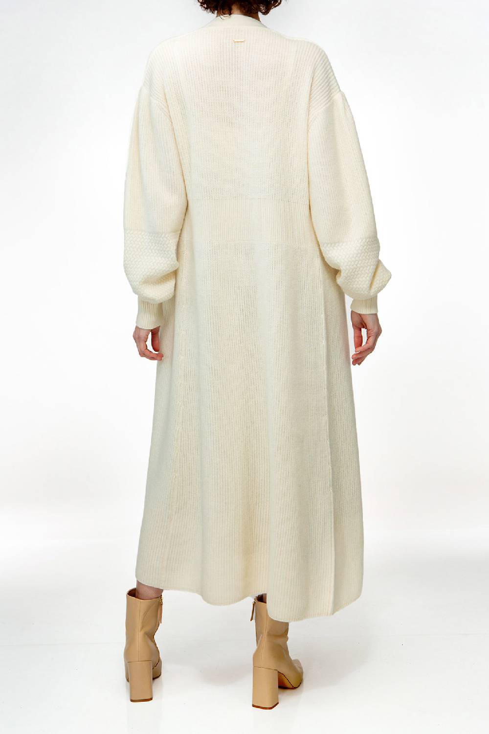 IVI GmbH SOLID KNIT Kleid im Struktur-Mix weiß Sonderangebote