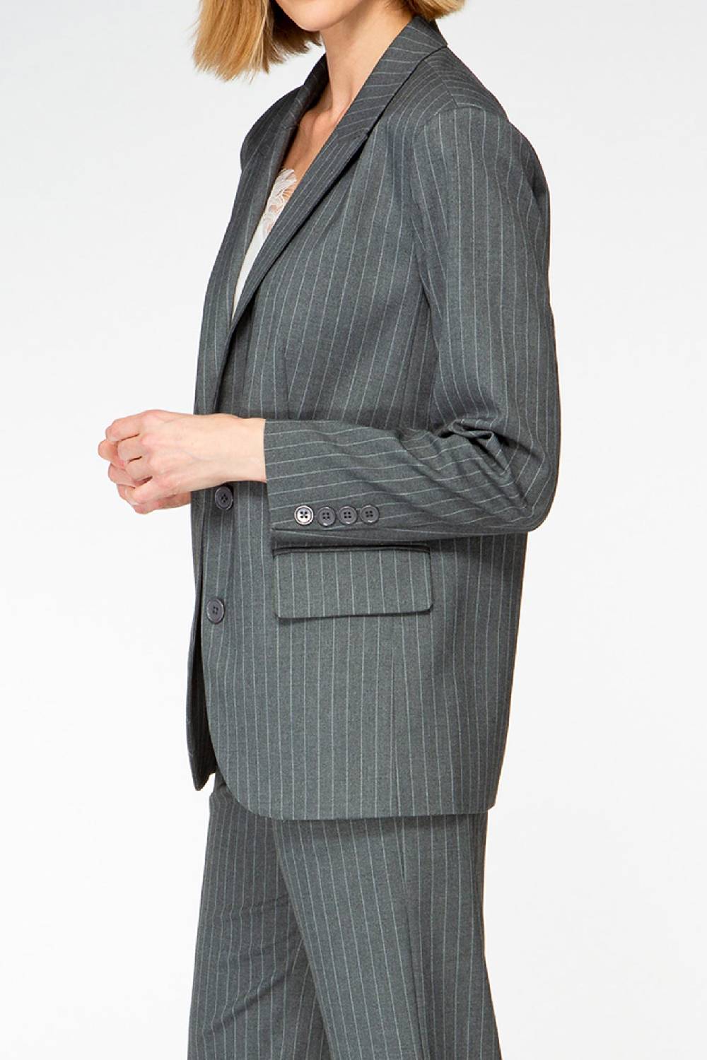IVI GmbH PINSTRIPE Klassischer Blazer graphit Vierteljährliche Förderung