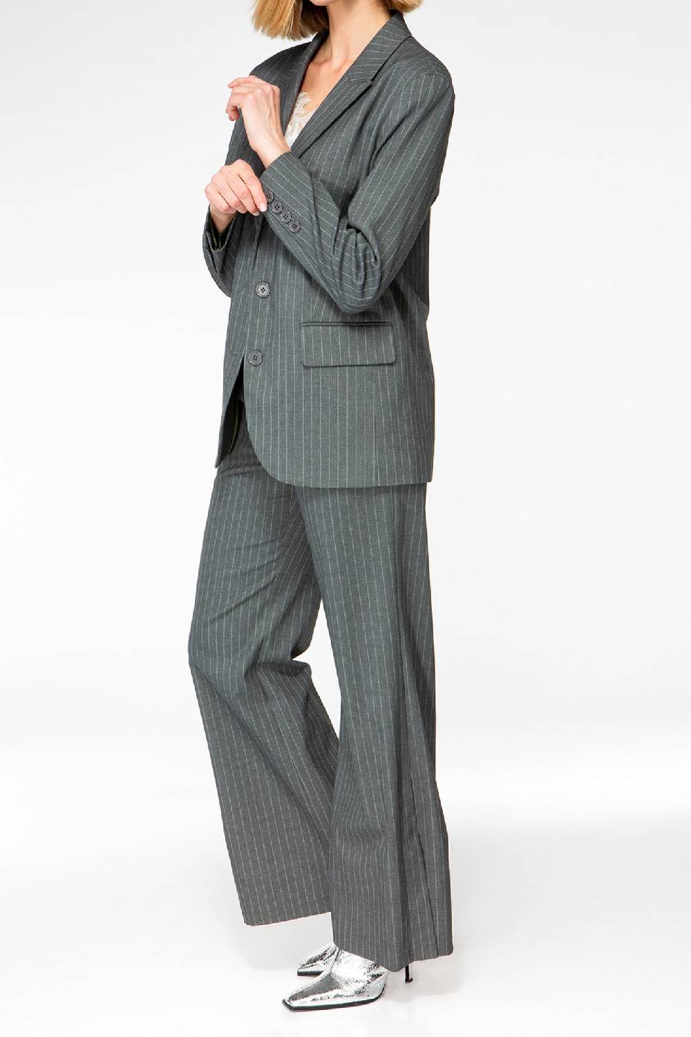 IVI GmbH PINSTRIPE Klassischer Blazer graphit Vierteljährliche Förderung