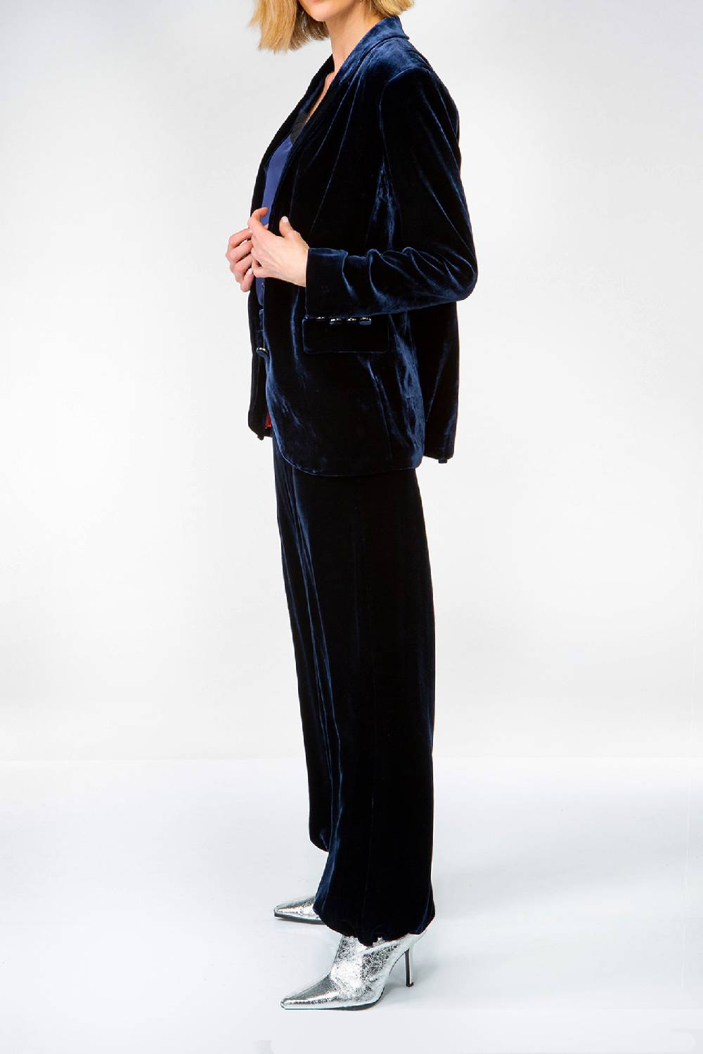 IVI GmbH VELVET Blazer aus Seidensamt navy Discount Store für neue Produkte