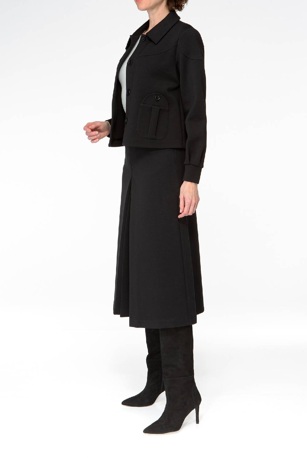 IVI GmbH SOLID JERSEY Kurze Jacke im Boxy Fit schwarz Nur noch ein Tag übrig
