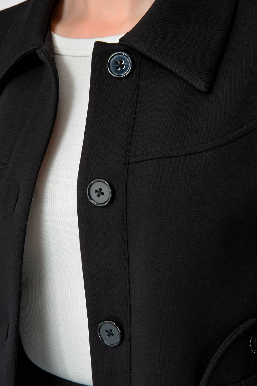 IVI GmbH SOLID JERSEY Kurze Jacke im Boxy Fit schwarz Nur noch ein Tag übrig