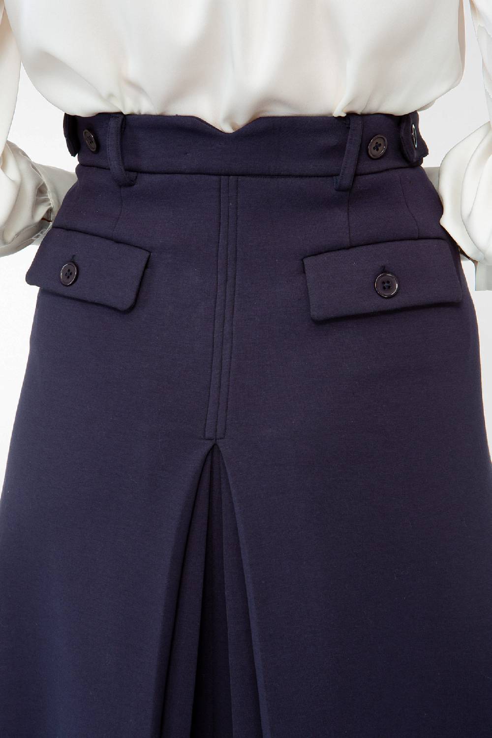 IVI GmbH SOLID JERSEY Midirock mit Kellerfalte navy Black Friday Preise