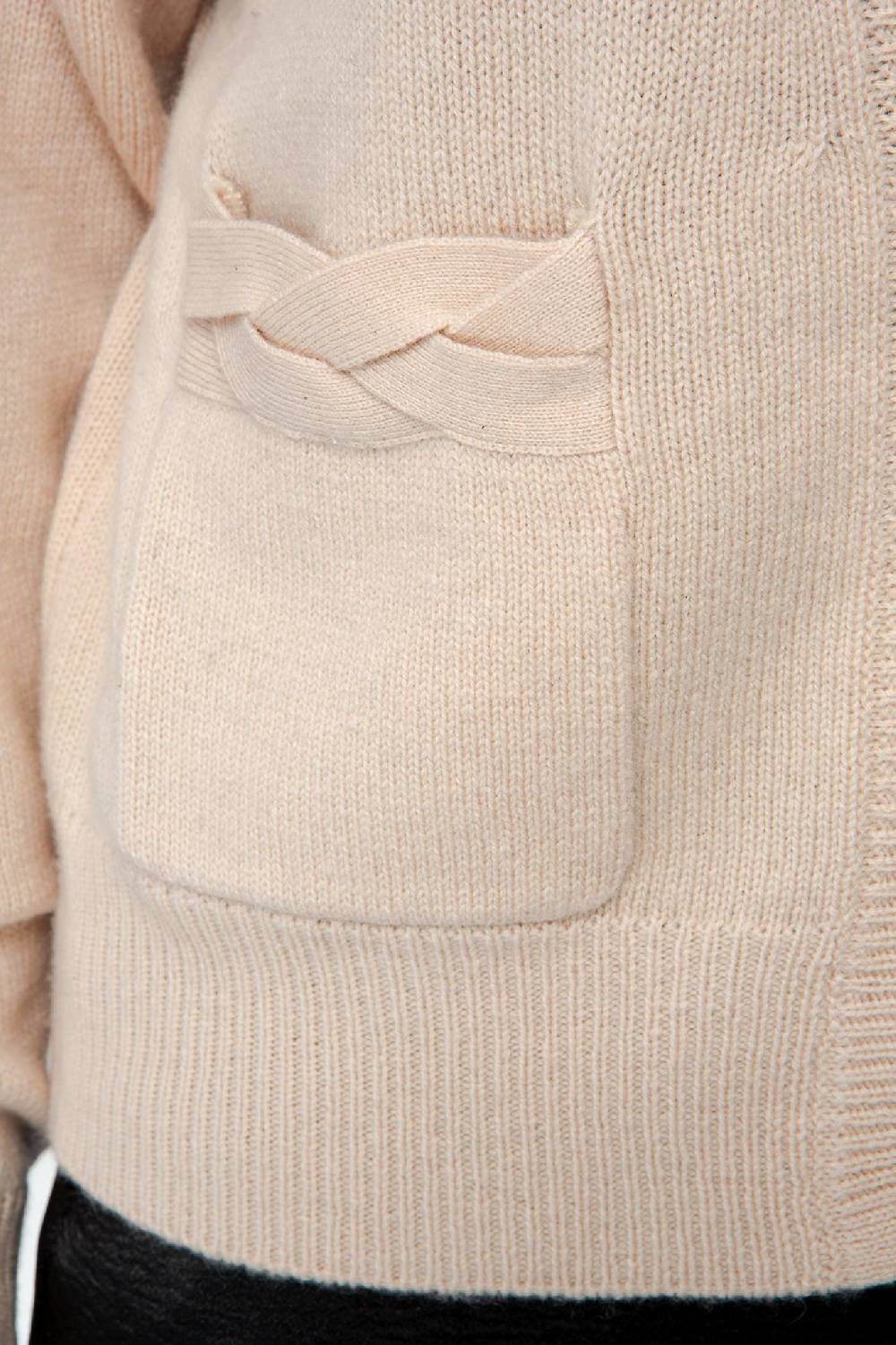 IVI GmbH SOLID KNIT Cardigan mit aufgesetzten Taschen sand Fabrik Onlineshop