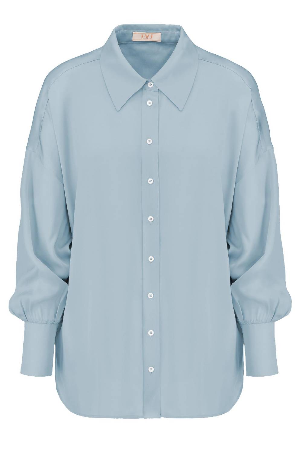 IVI GmbH SOLID SILK Tunika im Hemdblusen-Look hellblau Valentinstagsangebot
