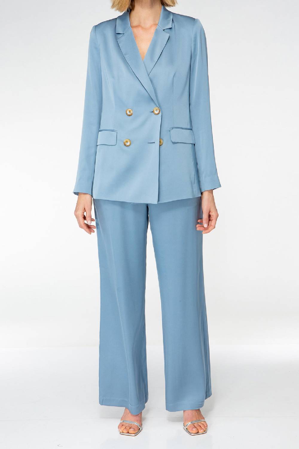 IVI GmbH SOLID SILK Seidenblazer hellblau Jubiläumsangebot