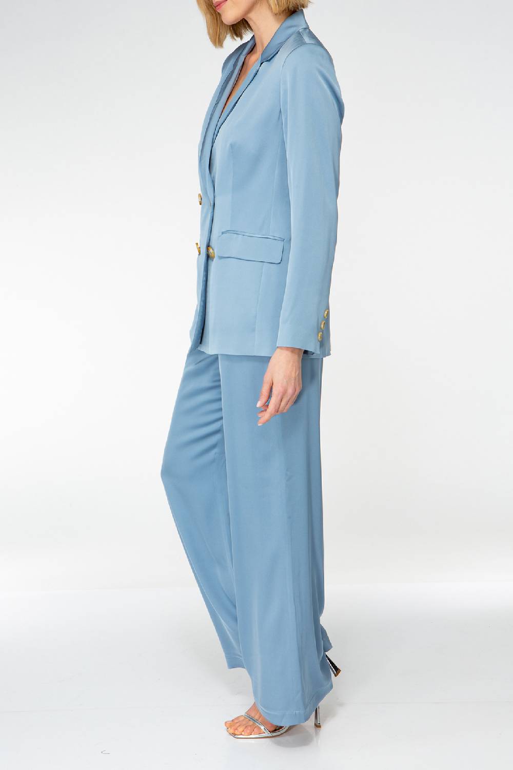 IVI GmbH SOLID SILK Seidenblazer hellblau Jubiläumsangebot