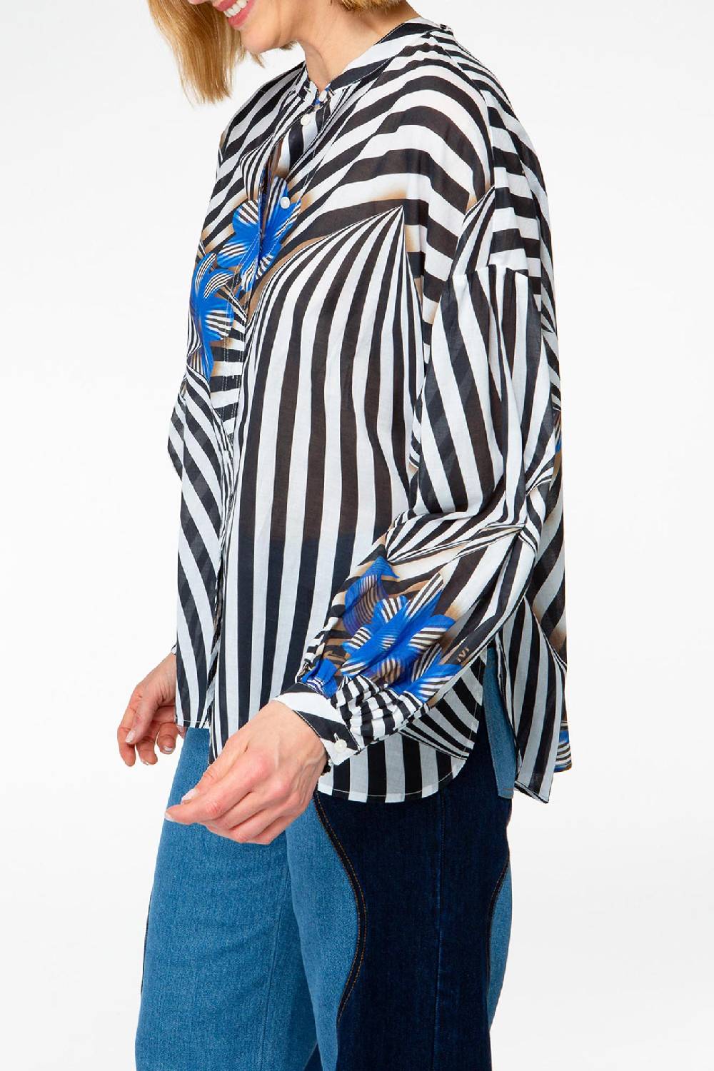 IVI GmbH FLORAL ILLUSION Bluse aus Baumwoll-Voile Große Rabatte