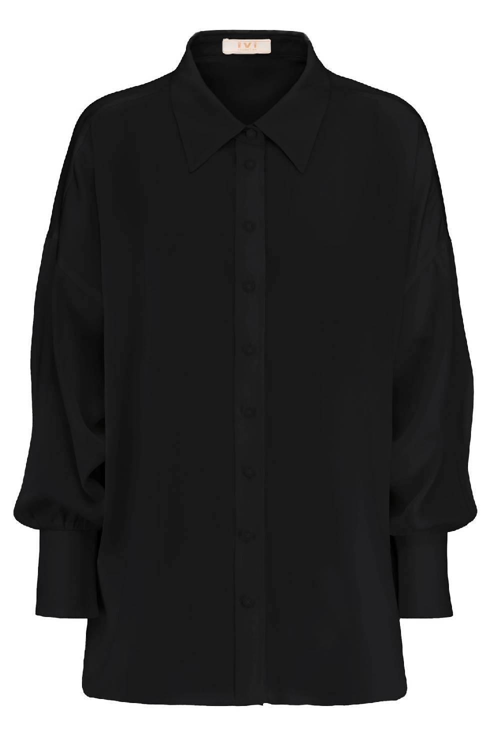 IVI GmbH SOLID SILK Tunika im Hemdblusen-Look schwarz Tägliche Deals