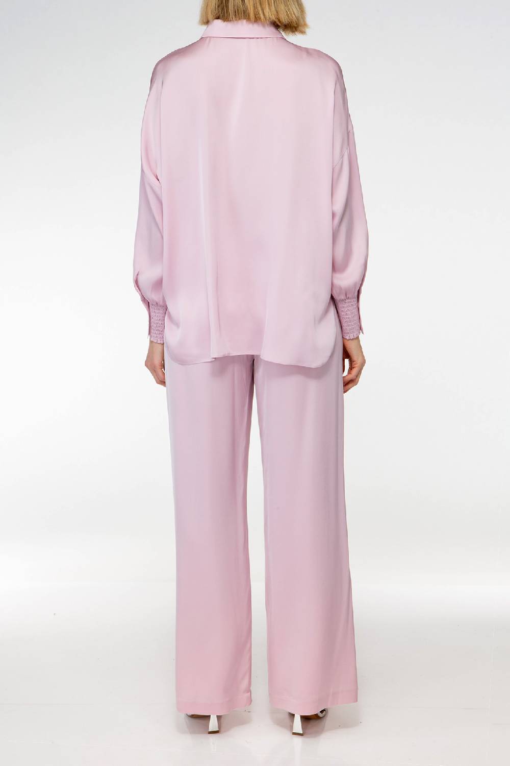IVI GmbH SOLID SILK Seidenhose mit weitem Bein bright rose Letzte 2 Tage