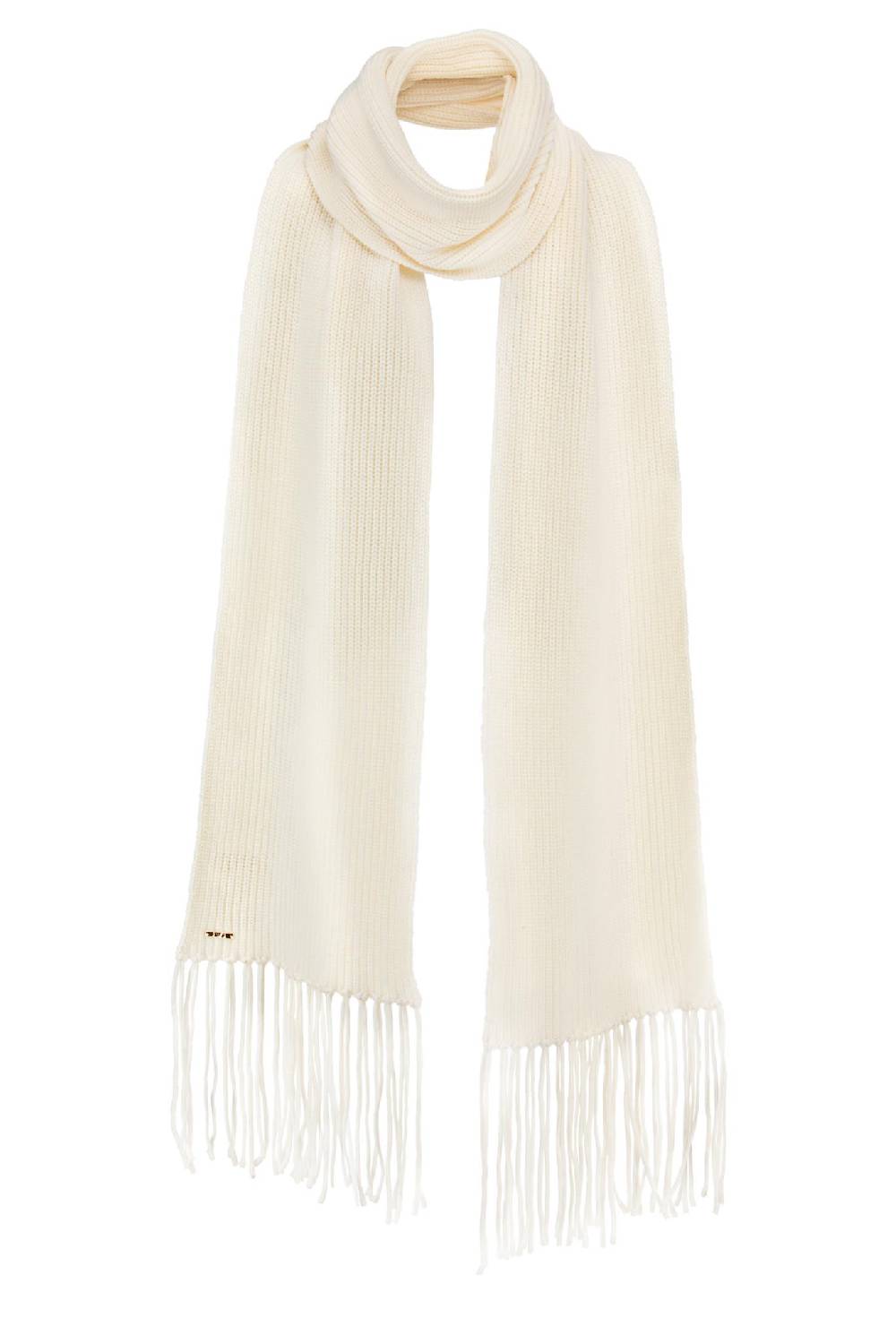 IVI GmbH SOLID KNIT Langer Schal mit Fransen weiß Nur für heute