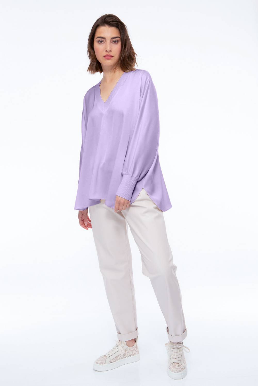 IVI GmbH SOLID SILK Tunika lila Fabrikladen