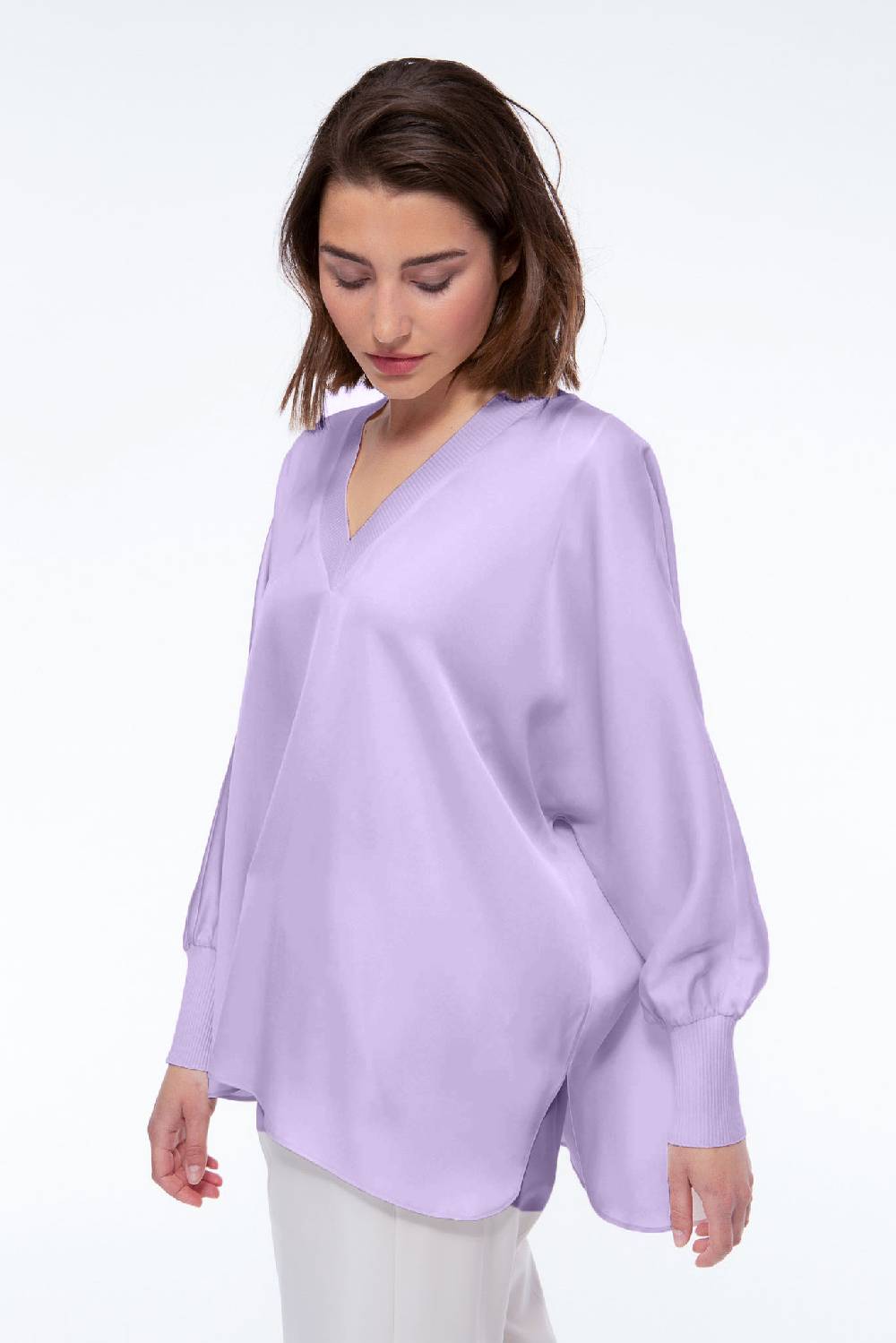 IVI GmbH SOLID SILK Tunika lila Fabrikladen