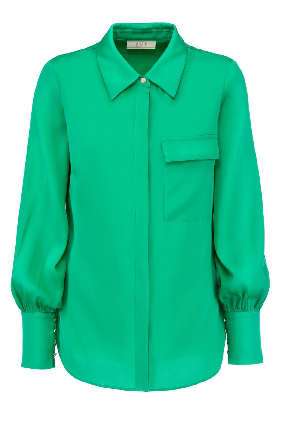 IVI GmbH SOLID SILK Hemdbluse smaragd Outlet
