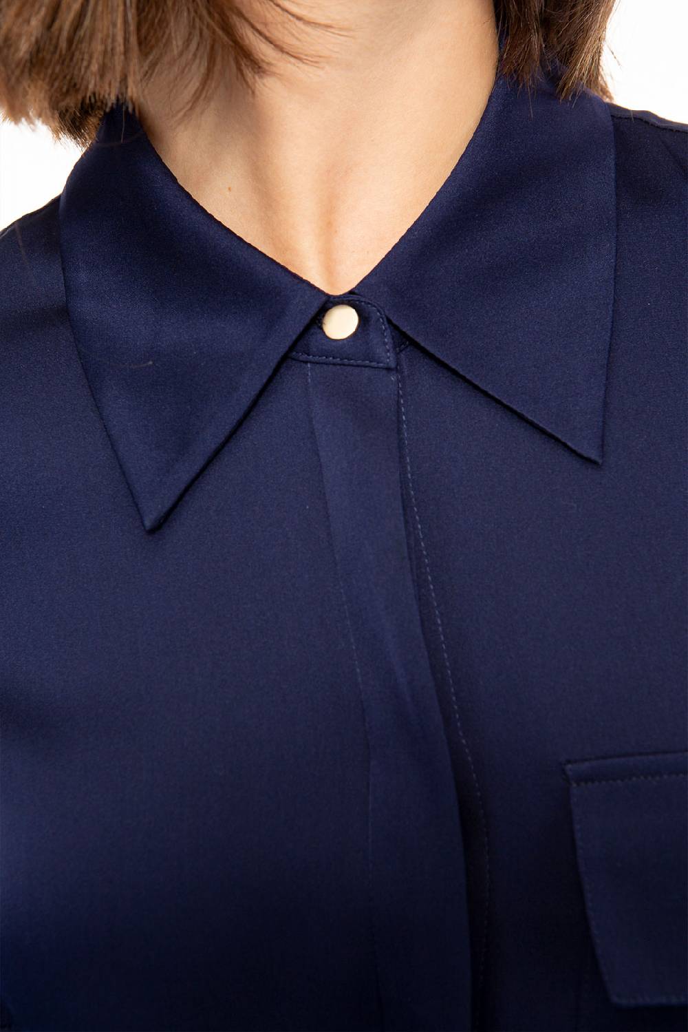 IVI GmbH SOLID SILK Hemdbluse navy Meist gekauft
