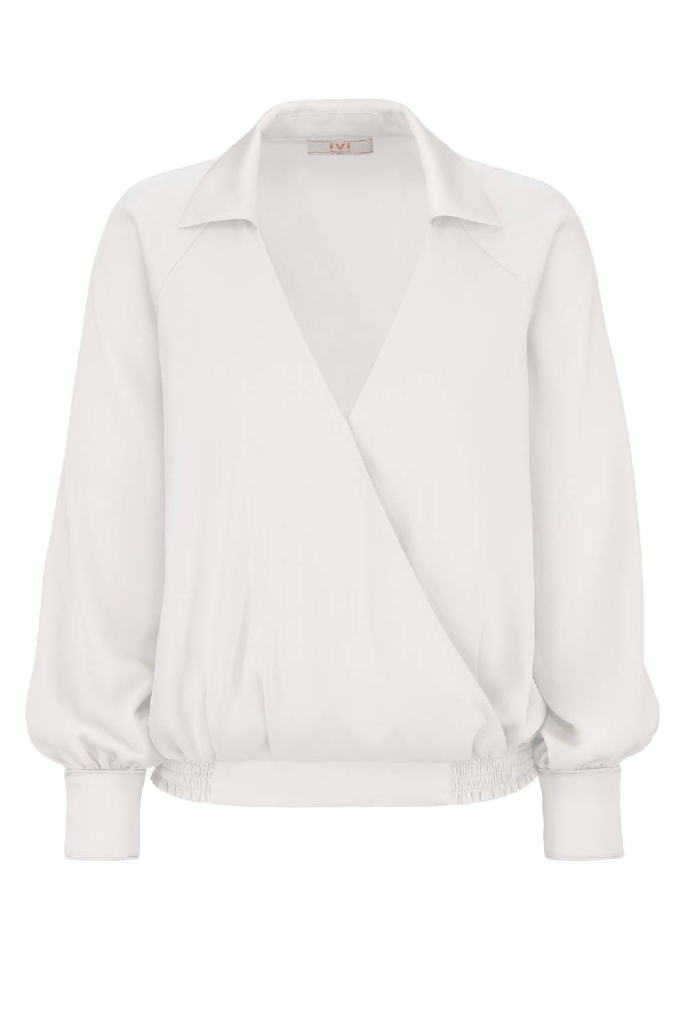 IVI GmbH SOLID SILK Wickelbluse weiß Begrenztes Angebot
